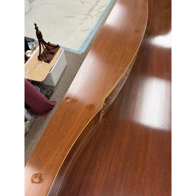 Vintage Hepplewhite Sheraton Mahogany Serpentine Buffet Sideboard Attr. Baker For Sale - Image 18 of 18