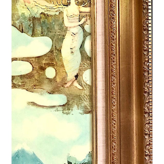 Late 20th Century Balinese Spiritual Figures in a Surreal Painting by Indonesian Artist Kartika For Sale - Image 5 of 9