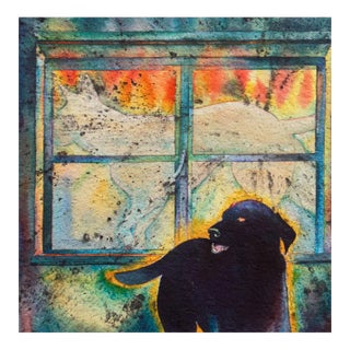 'Window Series No.3' by Shannon Bickford, Dog, Weimaraner, California State University Fresno For Sale