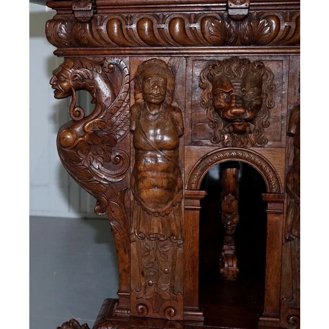 18th Century French Carved Walnut High Table with Extension For Sale - Image 6 of 18