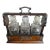 Vintage Locking Tantalus Bar Set With Three Decanters For Sale
