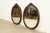 Victorian Romweber Style Antique Victorian Carved Mahogany Oval Wall Mirrors, Pair For Sale - Image 3 of 7