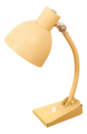 Model 4.356 Table Lamp with Cast Iron Base and Sand-Colored Sheet Iron Reflector, 1933