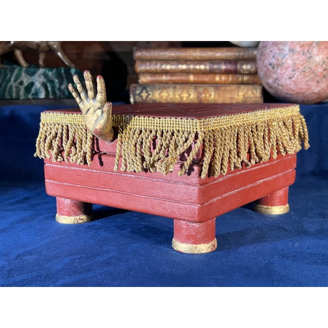 Vintage Alchemical Hermetic Secret Geometry Seal Box With Hand Handle For Sale - Image 11 of 11