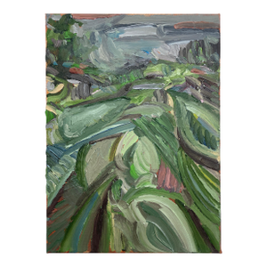 2024 “Countryside Hills” Impressionistic Oil on Board Painting by Jack Everett Follmer -