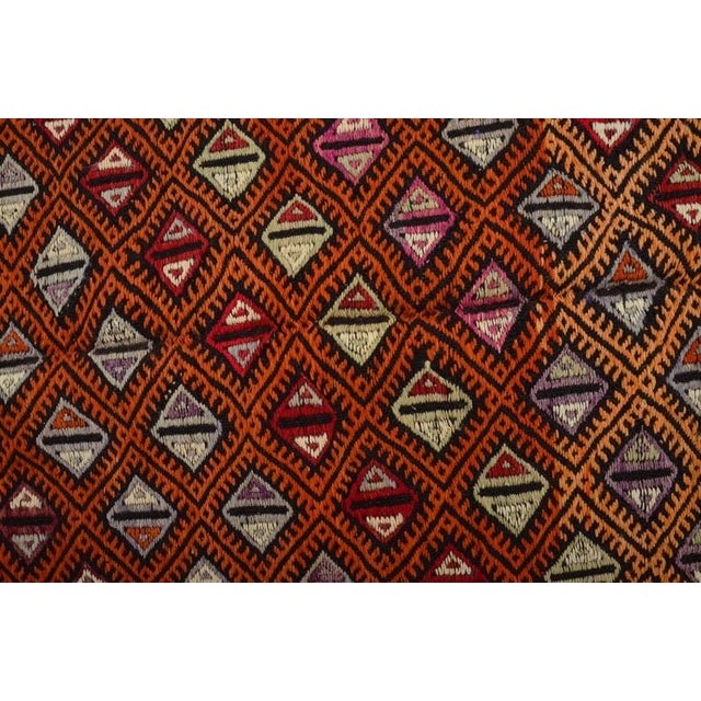 Antique Tribal Oushak Kilim Rug For Sale - Image 9 of 10