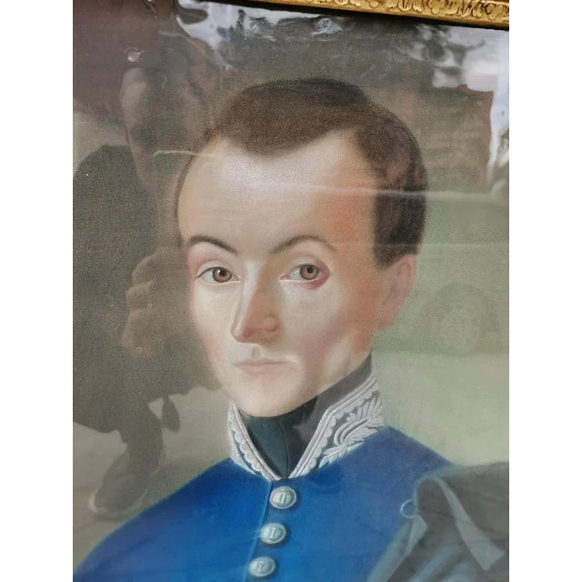 Portrait of French Officer, 19th Century, Pastel, Framed For Sale - Image 7 of 11