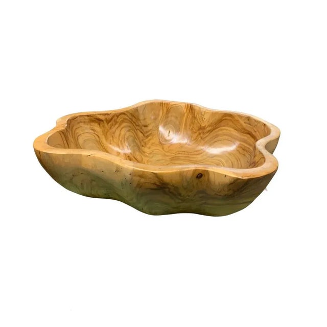 Contemporary Medium Wooden Bowl For Sale - Image 3 of 5
