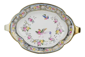Ceramic Nippon Morimura Brothers Decorative Dish Vide Poche or Catchall 1800s