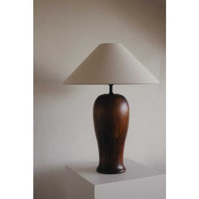 Large Wooden Table Lamp For Sale - Image 6 of 10
