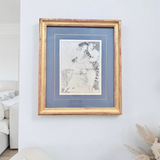 Marie Laurencin “Jeunes Filles Au Balcon,” 1928 Original French Etching, Framed For Sale - Image 10 of 10