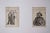 Pair of pencil and china ink drawings. Not signed. Good condition. This piece is attributed to the mentioned...