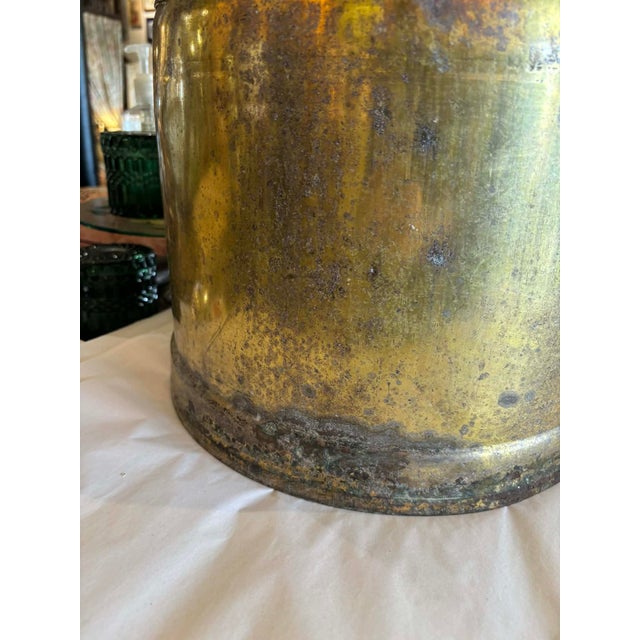 1940s Large Antique Brass Jug For Sale - Image 5 of 8