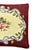 Vintage Burgundy Floral Needlepoint Footstool With Turned Pine Legs For Sale - Image 11 of 13