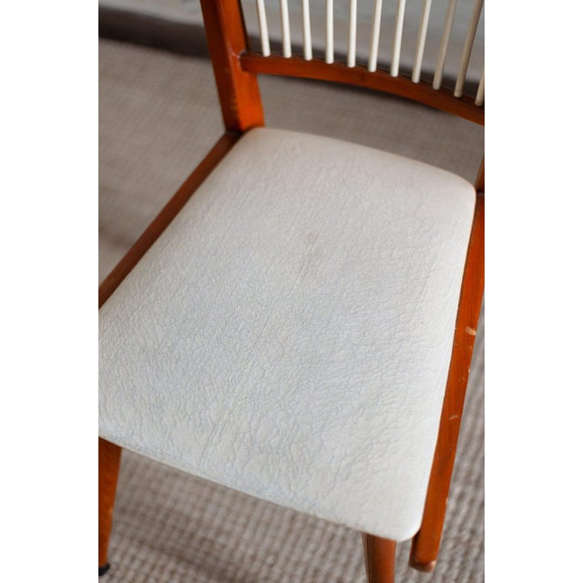 Brown Vintage Lacquered Wooden Chairs, 1950s, Set of 6 For Sale - Image 8 of 10