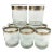 Vintage Georges Briard Old Fashioned Glasses With Gilt Band and Frosted Stripes - Set of 8 For Sale