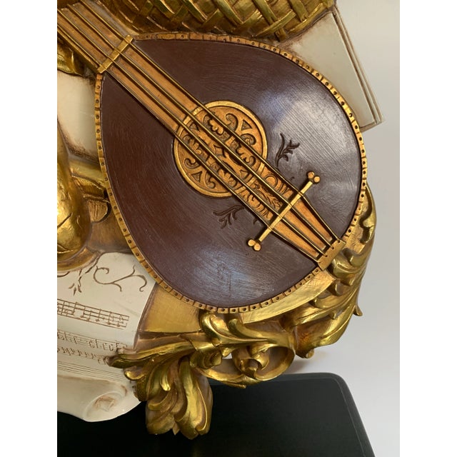 1970s Vintage Syroco Musical Instruments Wall Hanging For Sale - Image 5 of 9