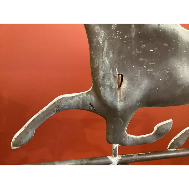 Vintage Running Horse Copper Weathervane For Sale - Image 9 of 12