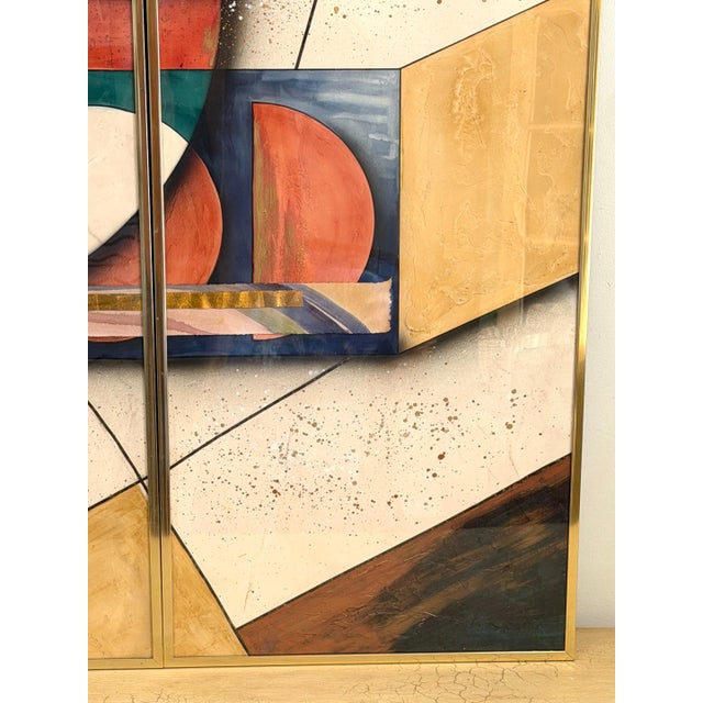 Post-Modern Mixed Media Diptych, by George Caso For Sale - Image 4 of 18