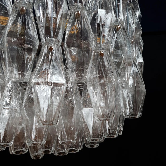 Vintage Polyhedron Murano Glass Chandelier in the style of Venini, Venice, Italy, 1960s For Sale - Image 3 of 18