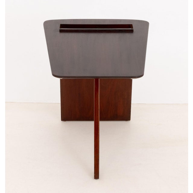 Brown Jens Risom Walnut Magazine Table For Sale - Image 8 of 10