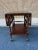 Wood Baker Furniture Vintage Federal Style Inlaid Mahogany Drop Leaf Table Tea Bar Cart With Drawer For Sale - Image 7 of 12