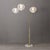 Nova 1990s Bloom 3-Light Arc Floor Lamp - Weathered Brass, White Marble Base, White Satin Shade, Dimmer Switch For Sale - Image 4 of 9
