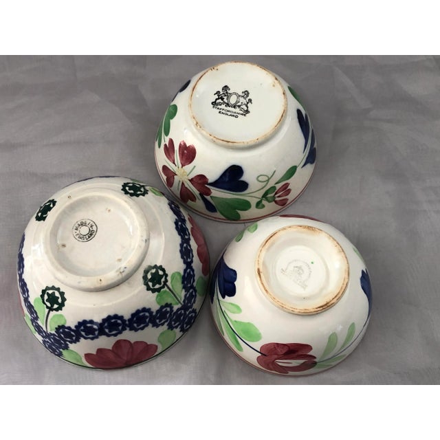 Antique Mismatched Chine Bowl- Set of 3 For Sale - Image 11 of 13