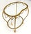 Gold Italian Gold Gilt Steel Rope Style Kidney Shape Glass top Side Lamp Table Mint For Sale - Image 8 of 17