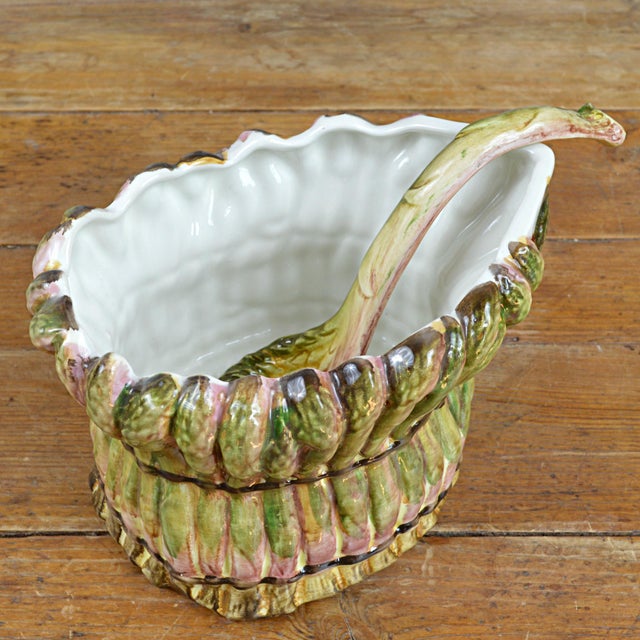 Italian Majolica Asparagus Tureen Chairish