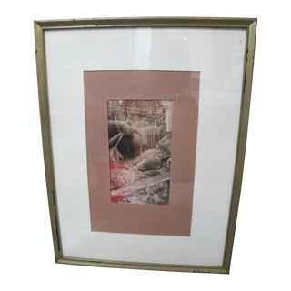 M Buethe Signed Framed Stalagmite Cave Formation Print For Sale