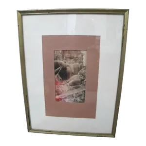 M Buethe Signed Framed Stalagmite Cave Formation Print