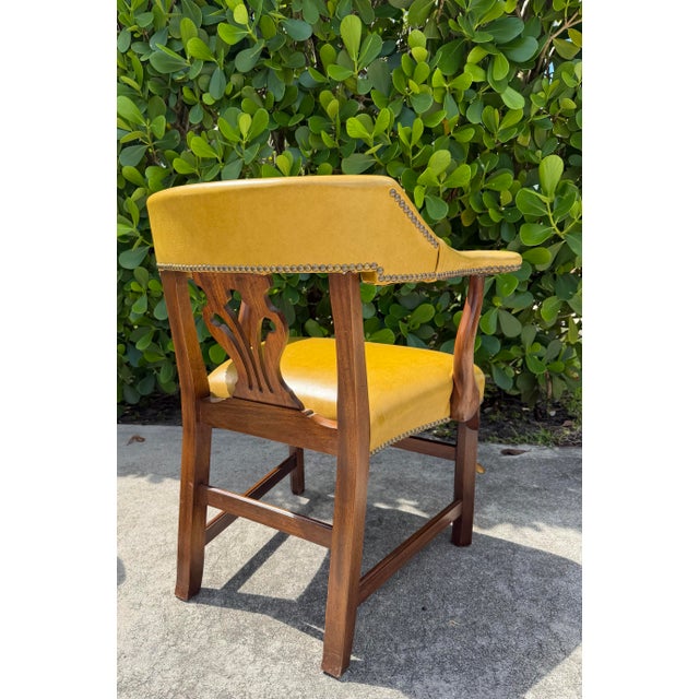 Wood Mid Century Williamsburg Style Smoking Armchairs by Rway, Set of Seven For Sale - Image 7 of 12