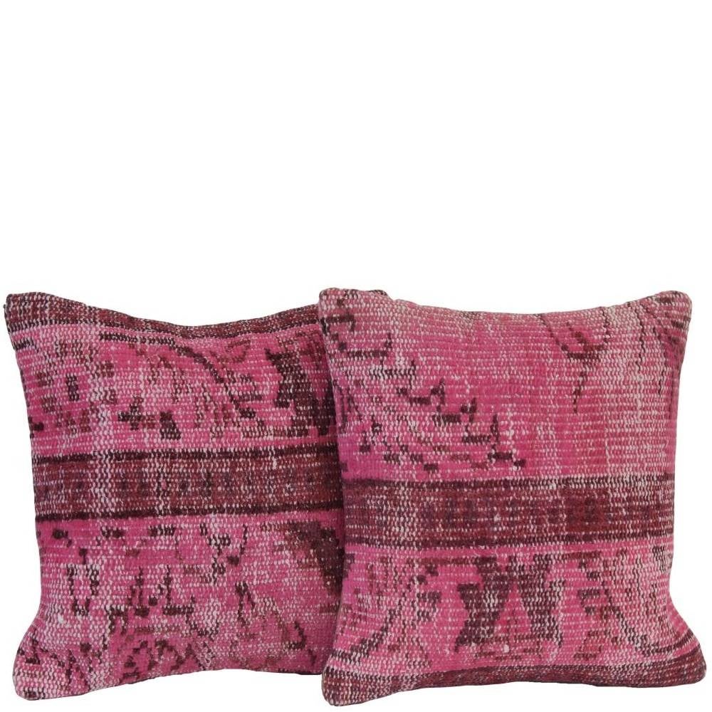 Pink Handmade OverDyed Pillow Covers Pair Chairish