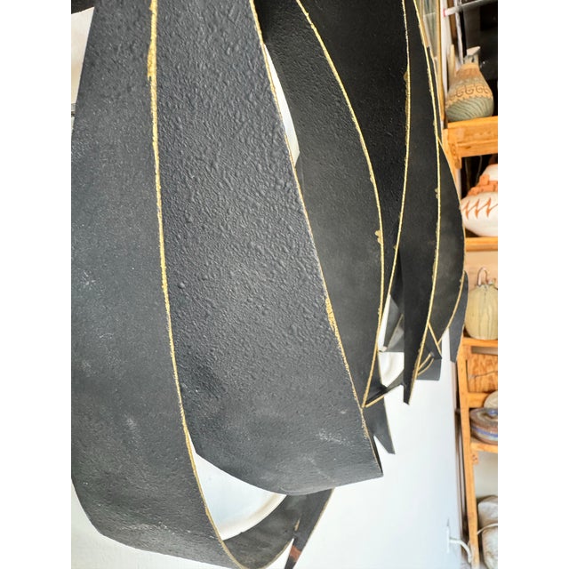 Black 1993 Vintage Brutalist Abstract Metal Wall Sculpture by Curtis Jere For Sale - Image 8 of 12