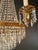 Brass Antique Italian Baroque Style Crystal Chandelier Brass Basket Form Restored For Sale - Image 8 of 10