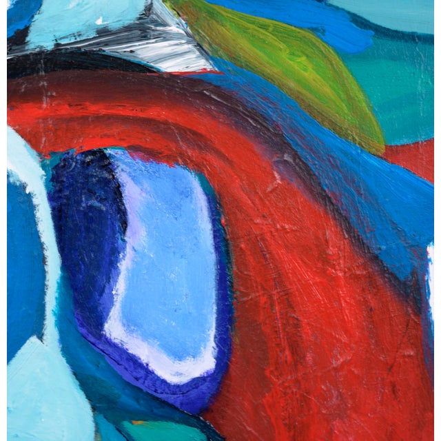 Abstract Expressionism Multicolor Abstract Expressionist With Red, Blue, & Green by Catherine Freethy For Sale - Image 3 of 11