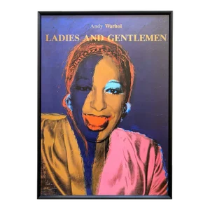 Andy Warhol Vintage 1989 Pop Art Lithograph Print Framed Paris Exhibition Poster " Ladies and Gentlemen ( Wilhelmina Ross ) " 1975