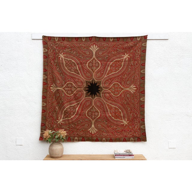 Fine Oversize Kashmir Pashmina Fabric For Sale - Image 10 of 10