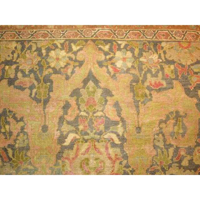 Persian Green 19th Century Sultanabad Carpet Attributed to Ziegler and Co For Sale - Image 3 of 18