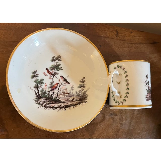 Antique 18th Century Italian Doccia Porcelain Coffee Can Cup and Saucer, Circa 1790 For Sale In New York - Image 6 of 11