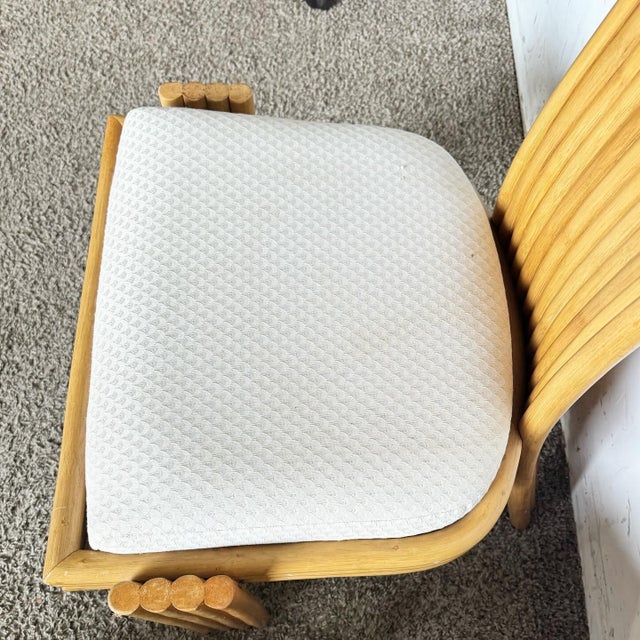 Boho Chic High Back Rattan Dining Chairs - Set of 4 For Sale - Image 12 of 12