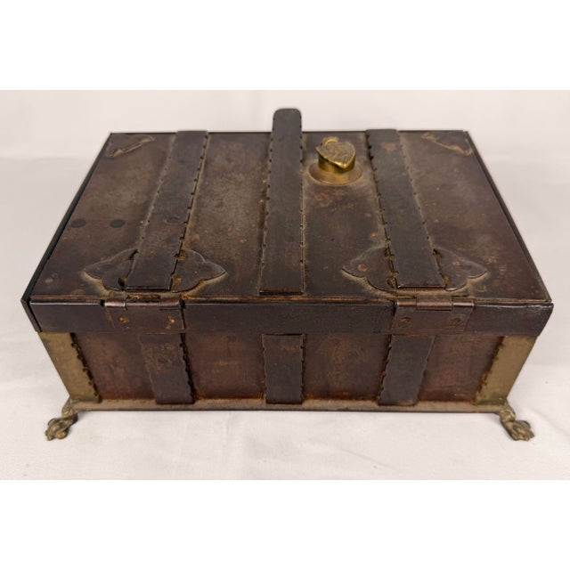 Late 19th Century European Gothic Revival Iron Strongbox / Casket For Sale In New York - Image 6 of 12