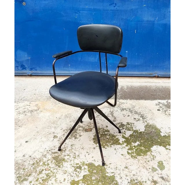 Mid-Century Modern Swivel Desk Chair by Gastone Rinaldi for Rima, Italy, 1950s For Sale - Image 3 of 12