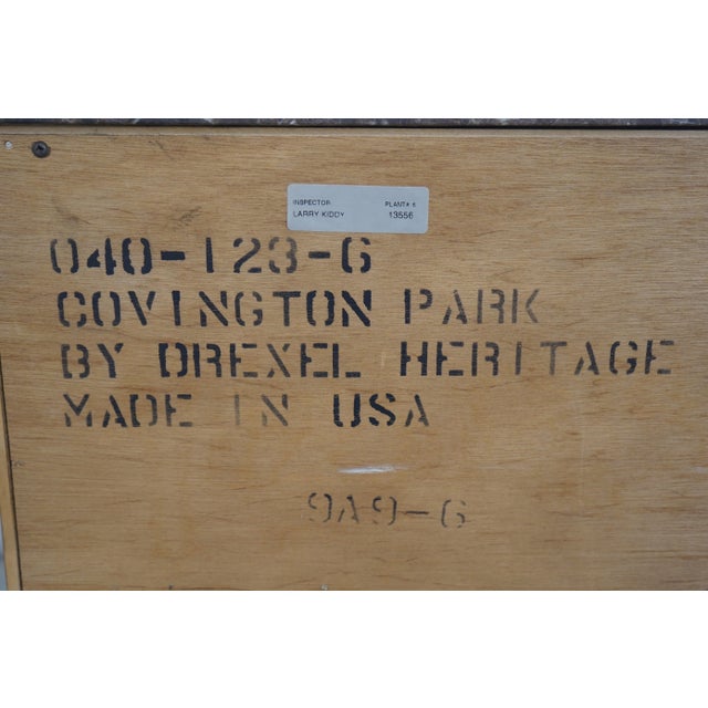 Drexel Covington Park Marble Top Sideboard For Sale - Image 12 of 12