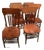 Vintage Cattail Back Dining Chairs For Sale
