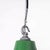 Industrial Enamel Green Single Pendant Lamp in Mesh, 1940s For Sale - Image 11 of 13