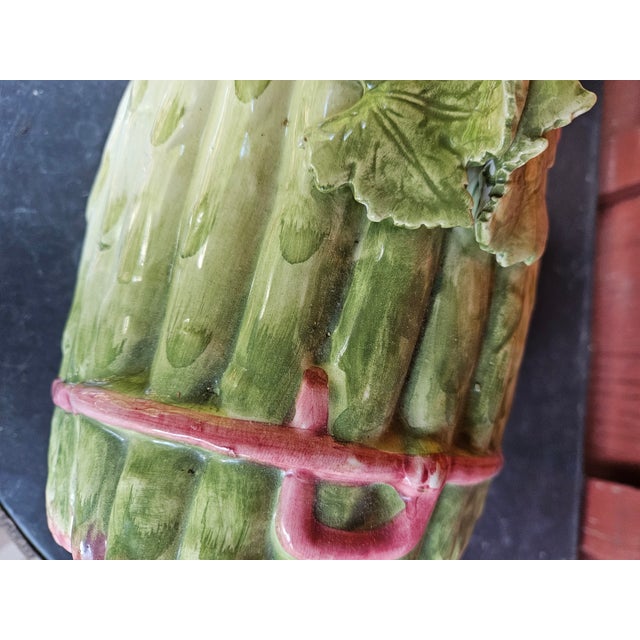 Majolica Asparagus Tureen Made in Italy For Sale - Image 4 of 6