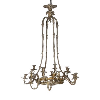 Bronze 16-Light Chandelier, 1880 For Sale