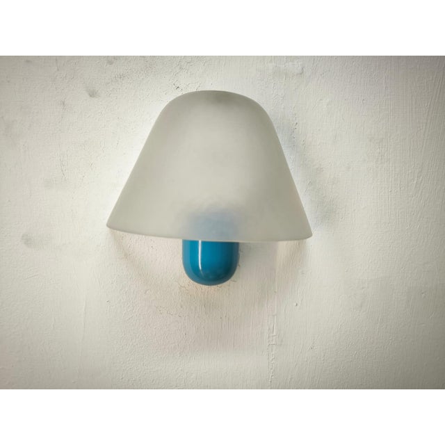 Light Blue Wall Light from Veart, 1980s For Sale - Image 6 of 9